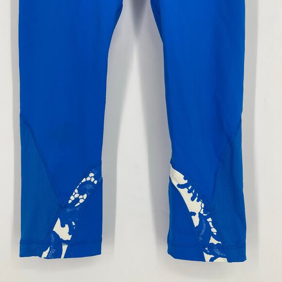 Lululemon Run Inspire Crop II Beaming Blue Laceoflage Polar Cream Size 6 - Picture 4 of 8
